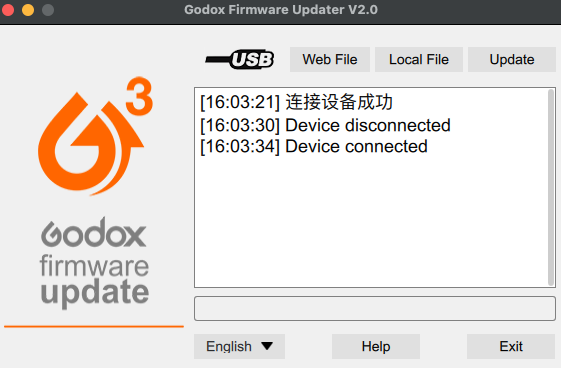 Godox G3 Launcher Device Connected